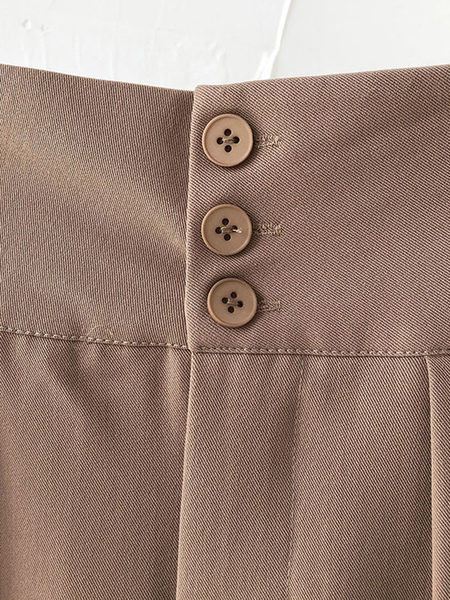 Pantaloni de dama cu talie inalta si pelerina de ploaie