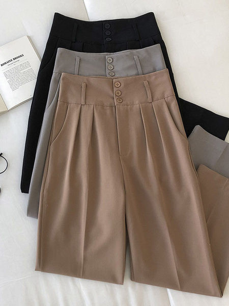 Pantaloni de dama cu talie inalta si pelerina de ploaie