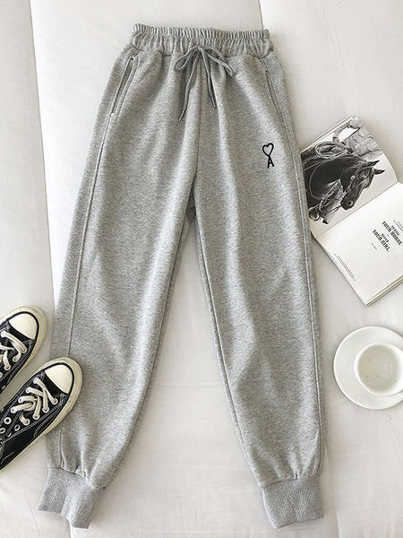 Ležerne ženske hlače s gumicom i vezom