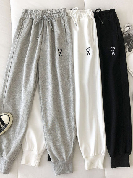 Ležerne ženske hlače s gumicom i vezom