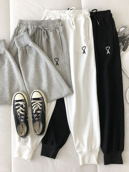 Ležerne ženske hlače s gumicom i vezom