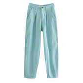 Pantaloni de dama cu bustiere si buzunare