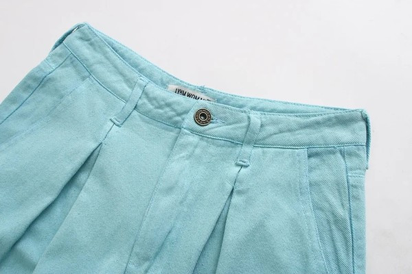 Pantaloni de dama cu bustiere si buzunare