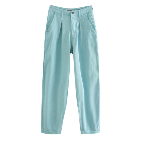 Pantaloni de dama cu bustiere si buzunare