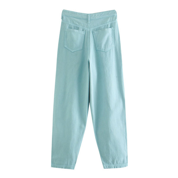 Pantaloni de dama cu bustiere si buzunare