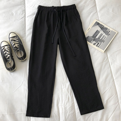 Ежедневен дамски пролетен панталон с връзки