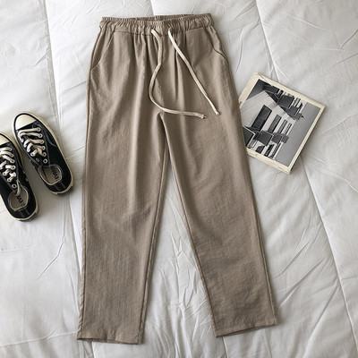 Ежедневен дамски пролетен панталон с връзки