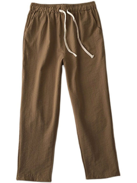 Ежедневен дамски пролетен панталон с връзки