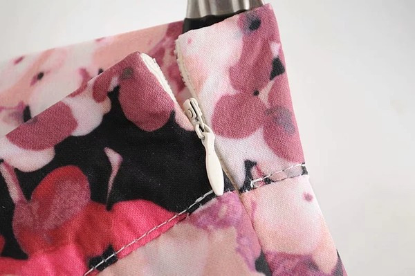 Дамски широки панталони с флорален десен