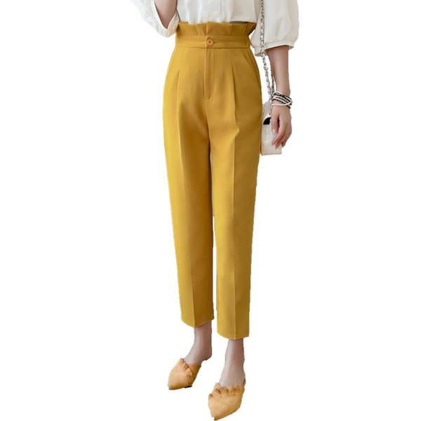 Model nou de pantaloni de dama cu talie inalta si lungime 9/10