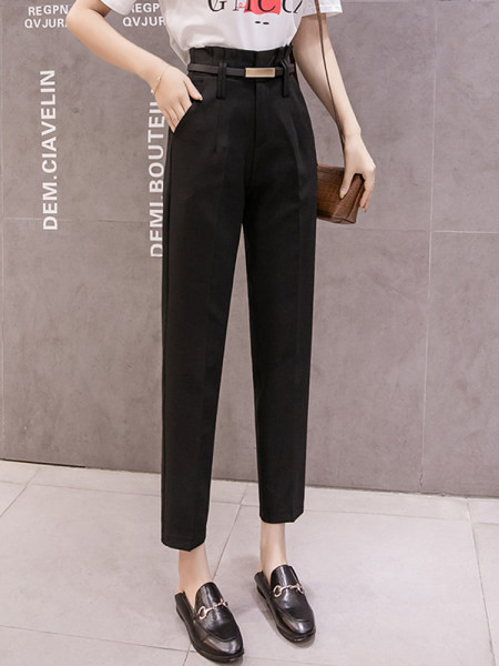 Pantaloni eleganti de dama cu talie inalta - trei culori