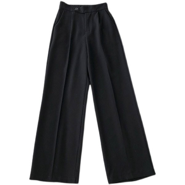 Pantaloni drepti de damă moderni - talie înaltă