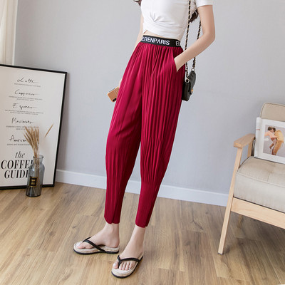 Pantaloni casual dama cu talie inalta - trei culori