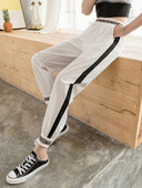 Pantaloni casual dama cu margini si buzunare