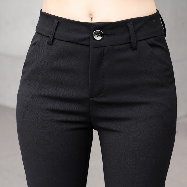 Pantaloni moderni de damă Charleston cu tul în negru