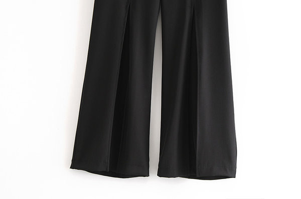 Pantaloni largi de damă în negru