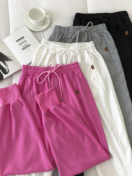 Ležerne ženske hlače na gumicu i vezanje