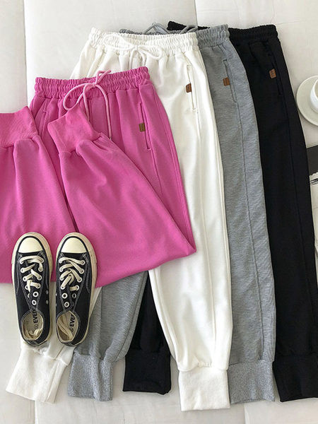 Ležerne ženske hlače na gumicu i vezanje