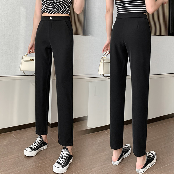 Pantaloni moderni de dama cu nasture si buzunare