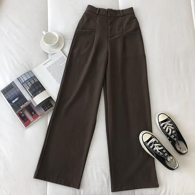 Дамски панталон с  джобове и висока талия