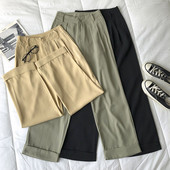 Pantaloni de dama moderni cu talie inalta - model drept