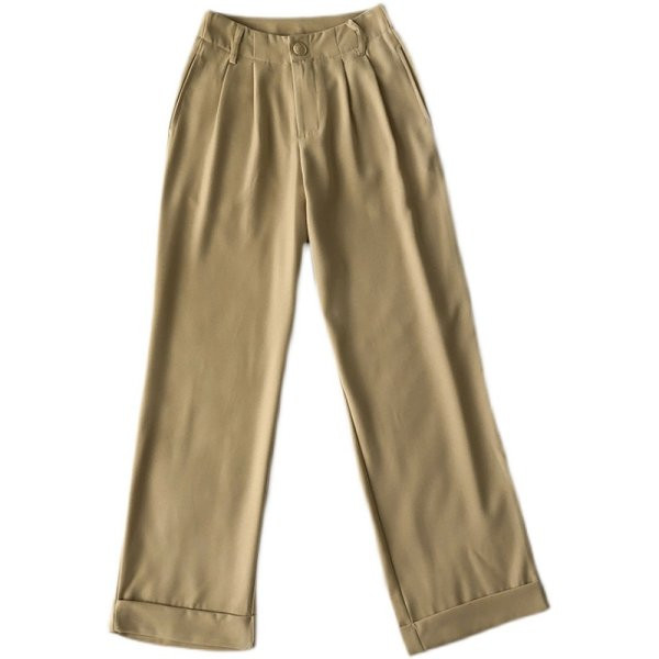 Pantaloni de dama moderni cu talie inalta - model drept