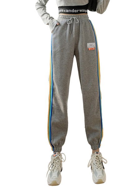 Дамски панталон с кант и еластична талия