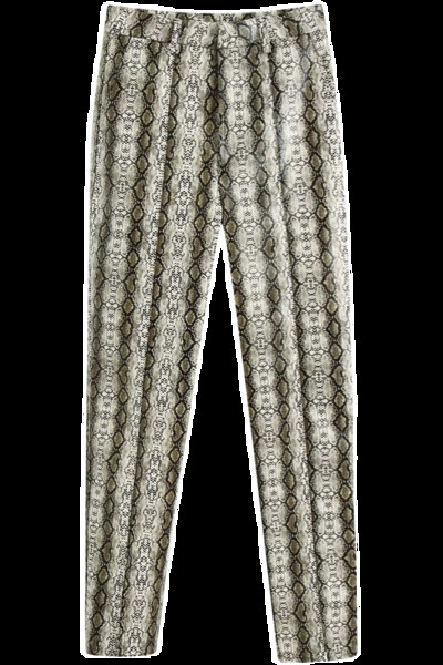 Pantaloni drepti de damă cu model cu model