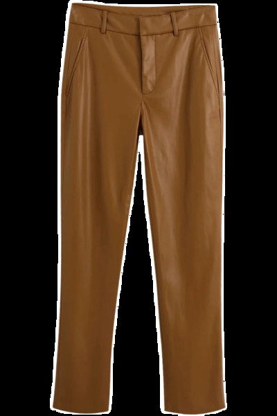 Pantaloni de dama mulat din piele ecologica cu talie inalta