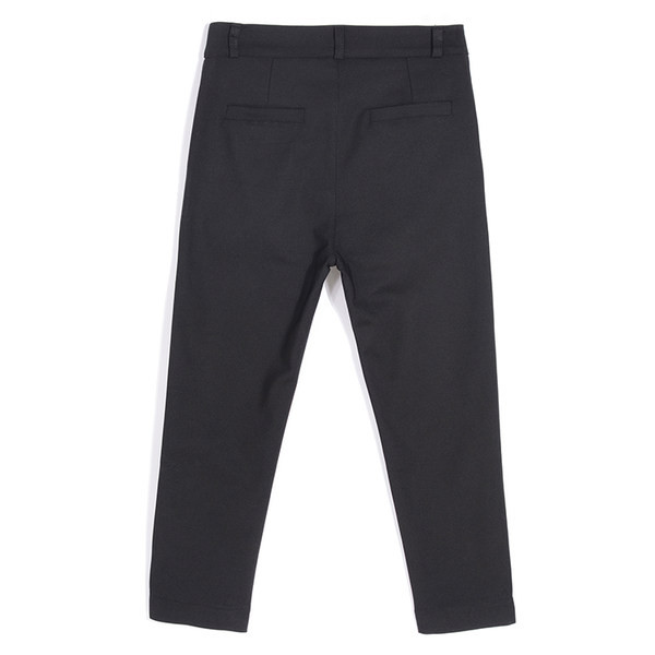 Ежедневен дамски панталон с 7/8 дължина в черен цвят
