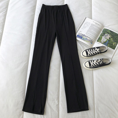 Pantaloni casual dama cu elastic - model drept