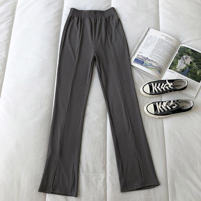 Pantaloni casual dama cu elastic - model drept