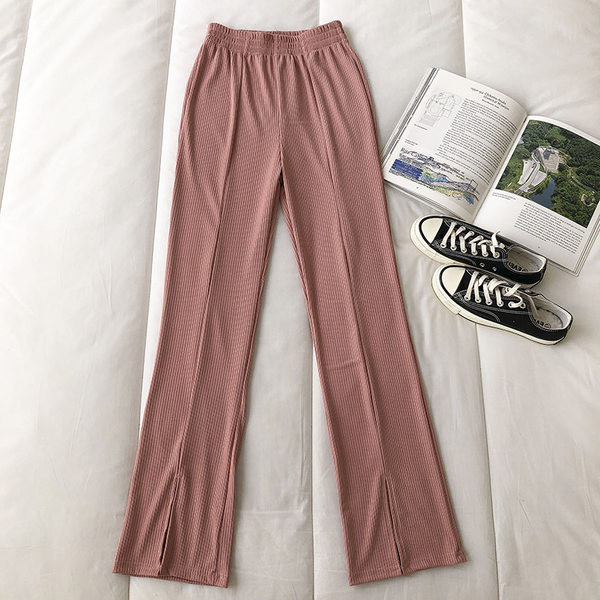 Pantaloni casual dama cu elastic - model drept