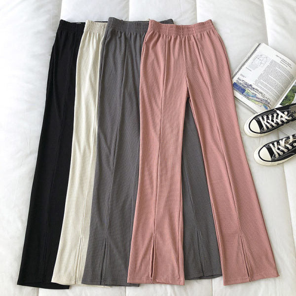 Pantaloni casual dama cu elastic - model drept