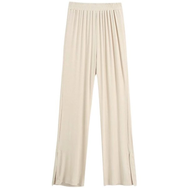 Ležerne široke hlače s elastičnim strukom za žene