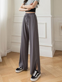 Pantaloni casual dama cu cravate si talie elastica in patru culori