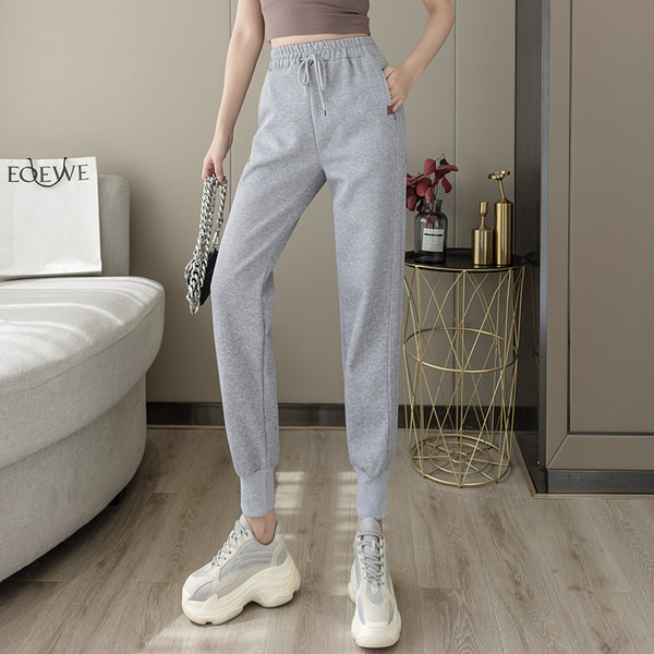 Pantaloni sport casual dama in mai multe culori cu talie inalta