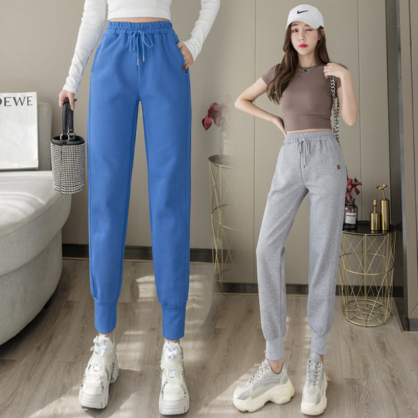 Pantaloni sport casual dama in mai multe culori cu talie inalta