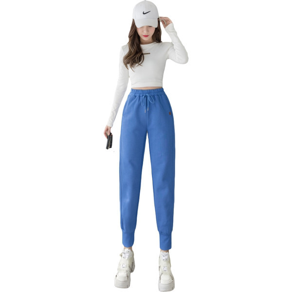 Pantaloni sport casual dama in mai multe culori cu talie inalta