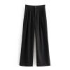 Pantaloni de dama decupati de culoare neagra