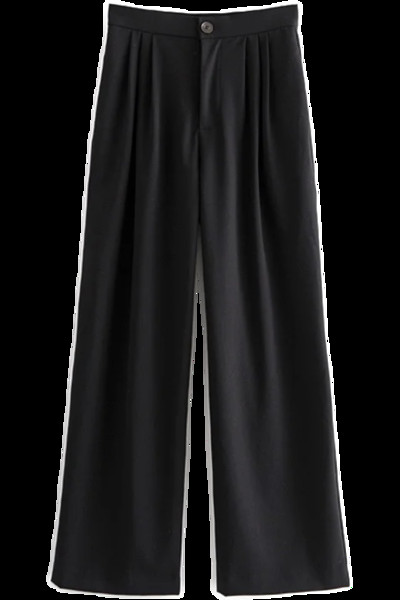 Pantaloni de dama decupati de culoare neagra