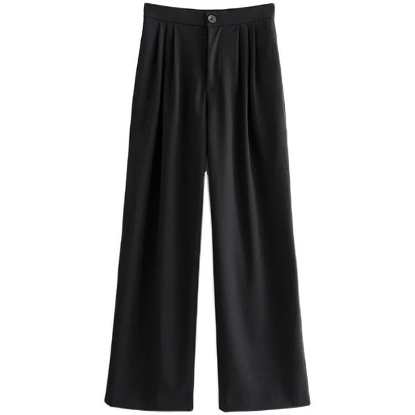 Pantaloni de dama decupati de culoare neagra