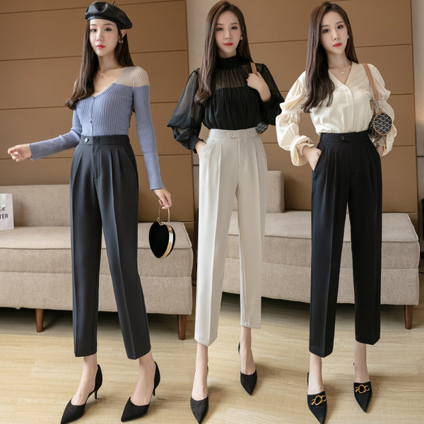 Pantaloni casual dama model uni in mai multe culori