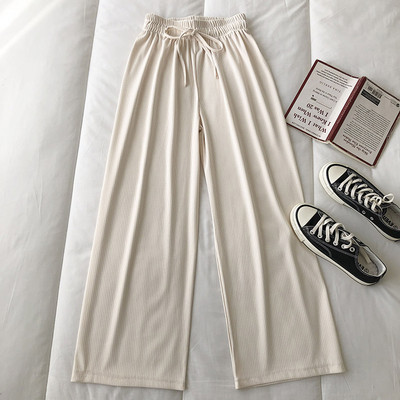 Pantaloni de dama elastici cu talie inalta