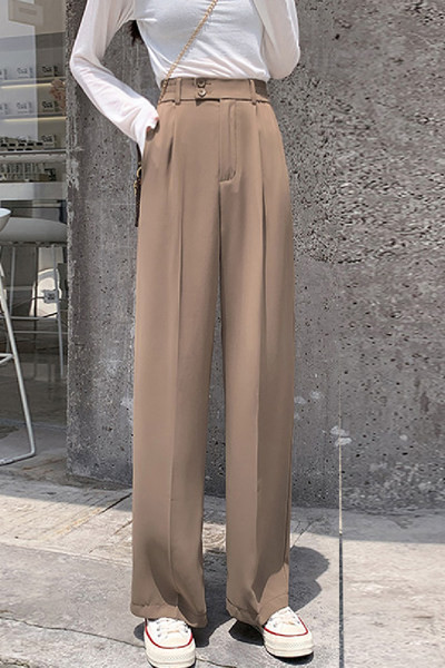 Pantaloni de vara de dama model nou cu talie inalta - model lat