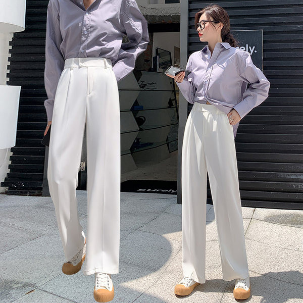 Pantaloni de vara de dama model nou cu talie inalta - model lat