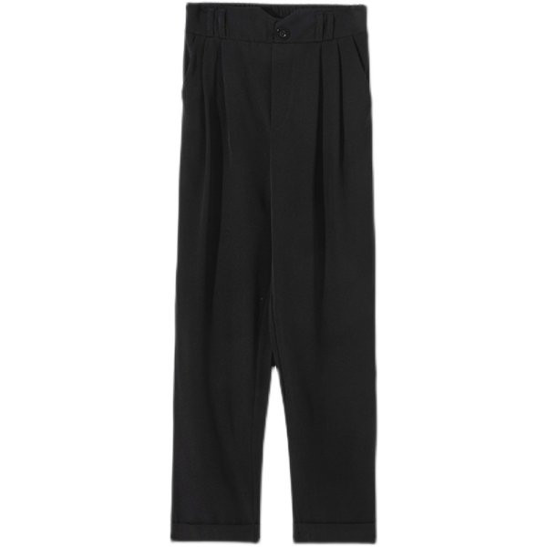 Дамски летен панталон с висока талия - прав модел