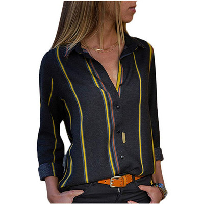 Дамска риза на райе в интересни комбинации от свежи цветове