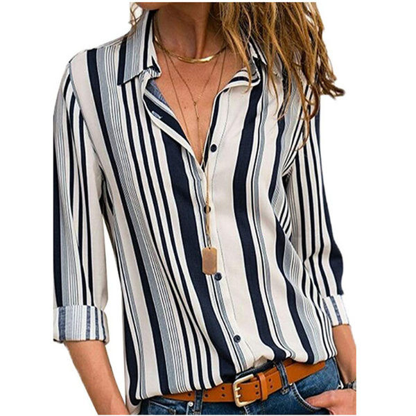 Дамска риза на райе в интересни комбинации от свежи цветове