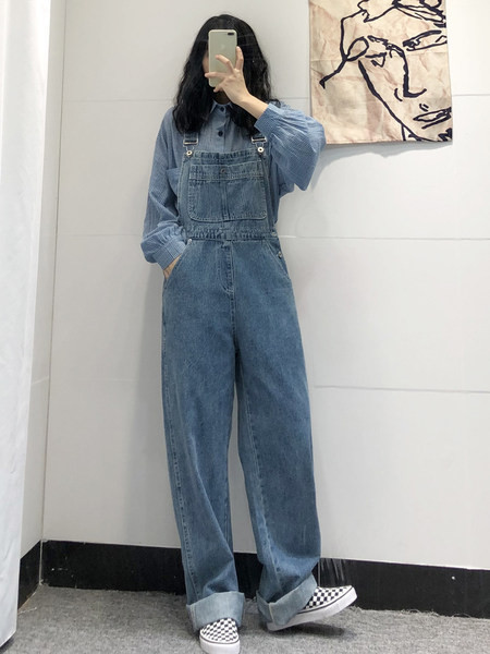 Salopeta dama casual din denim - model lat